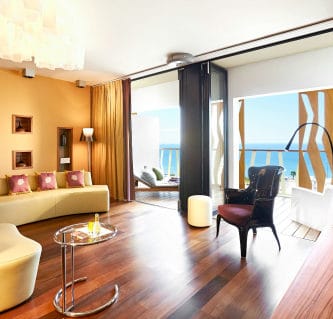 The living area at Bohemia Suites' Star Sky Suite